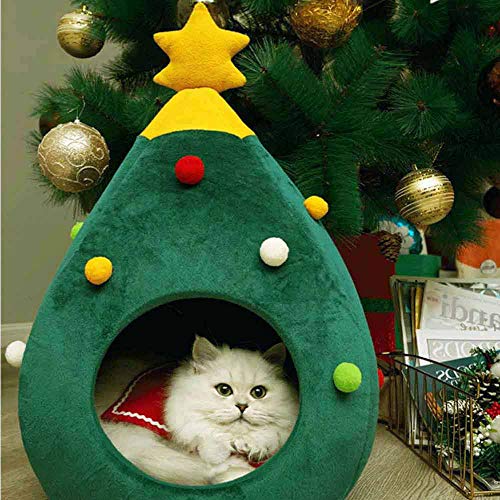 Green Christmas Cat Bed T79164