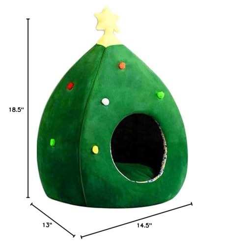 Green Christmas Cat Bed T79164