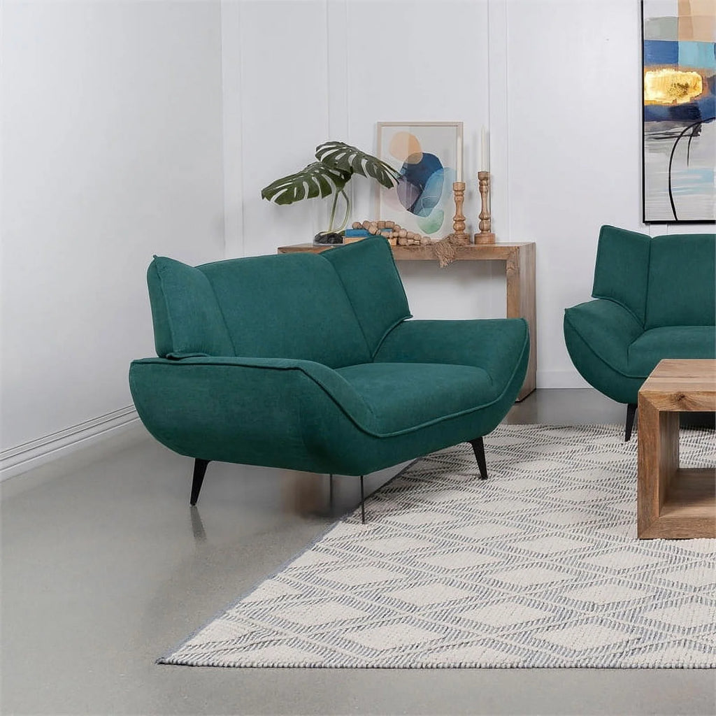 Teal Fabric Upholstered Wing Back Chair G671