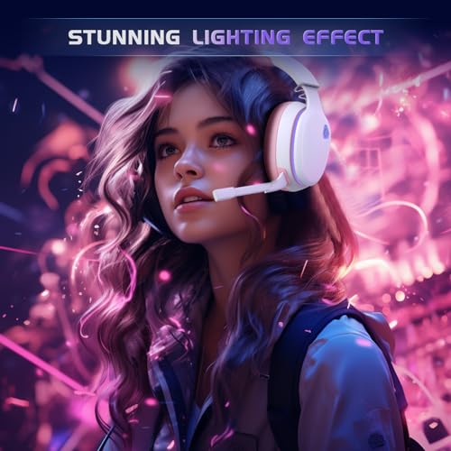 Black 2.4GHz Wireless Gaming Headphones with Noise Canceling Mic R565750
