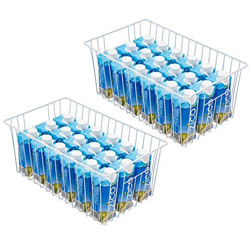 16 Inch Wire Storage Organizer Baskets with Built-in Handles O4276