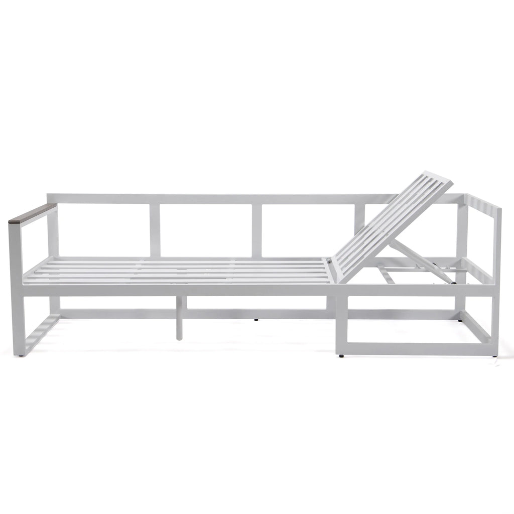 White Sectional With Adjustable Headrest & Coffee Table With Cushions W7790