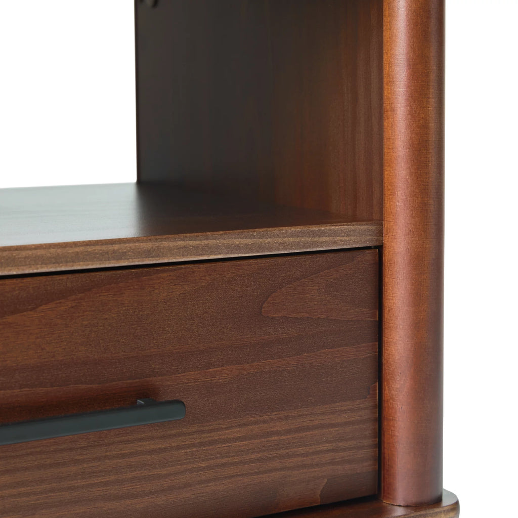 Walnut 1-Drawer Nightstand O3792