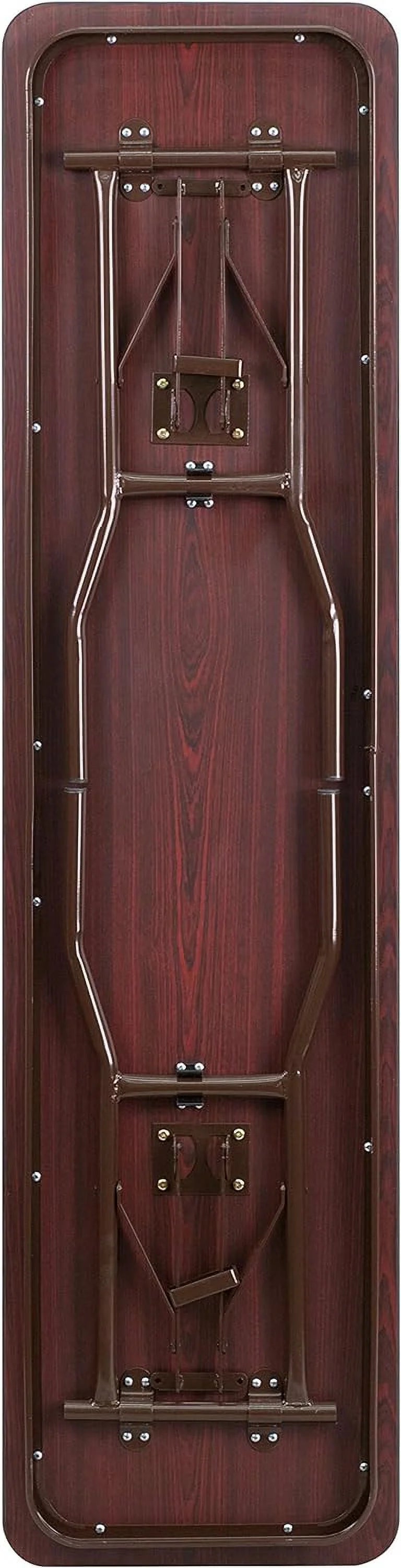 Mahogany Melamine Laminate Folding Training Table R693644