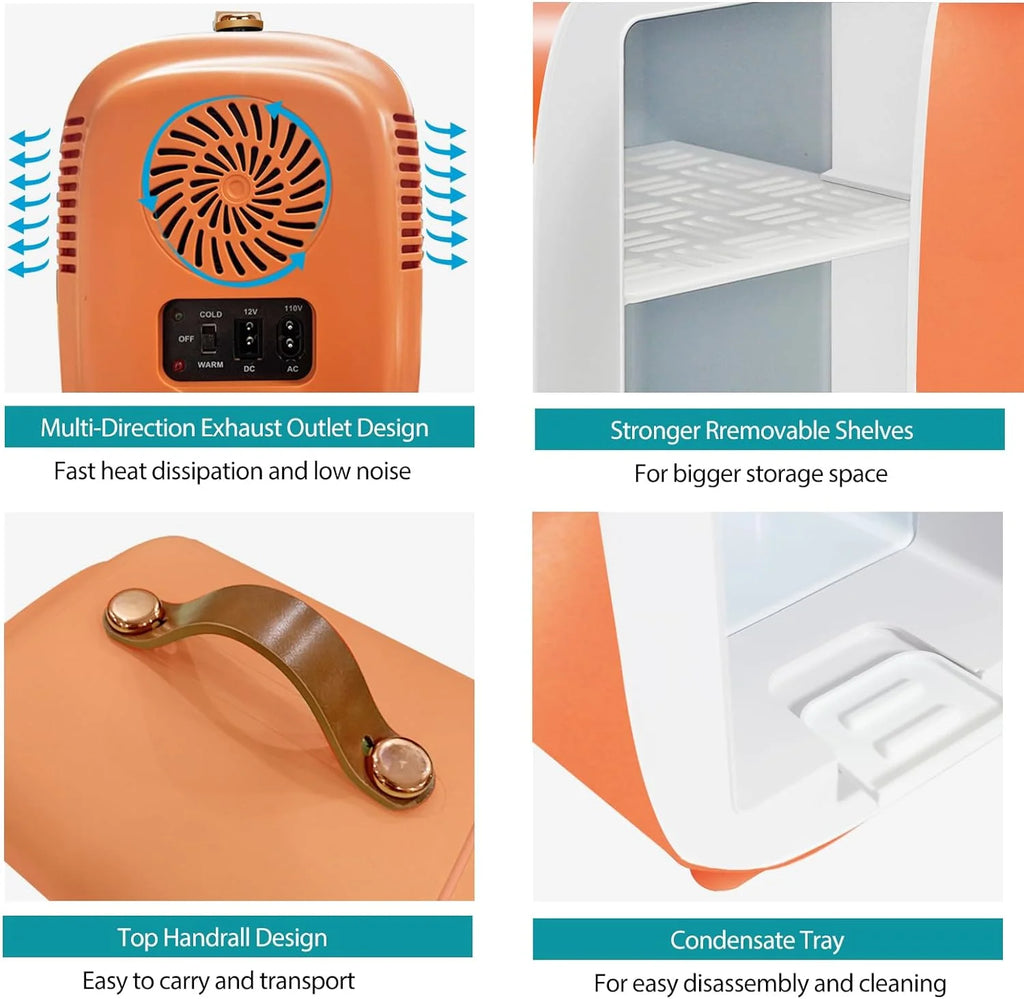 Portable Mini Fridge 6-can Mini Refrigerator N834