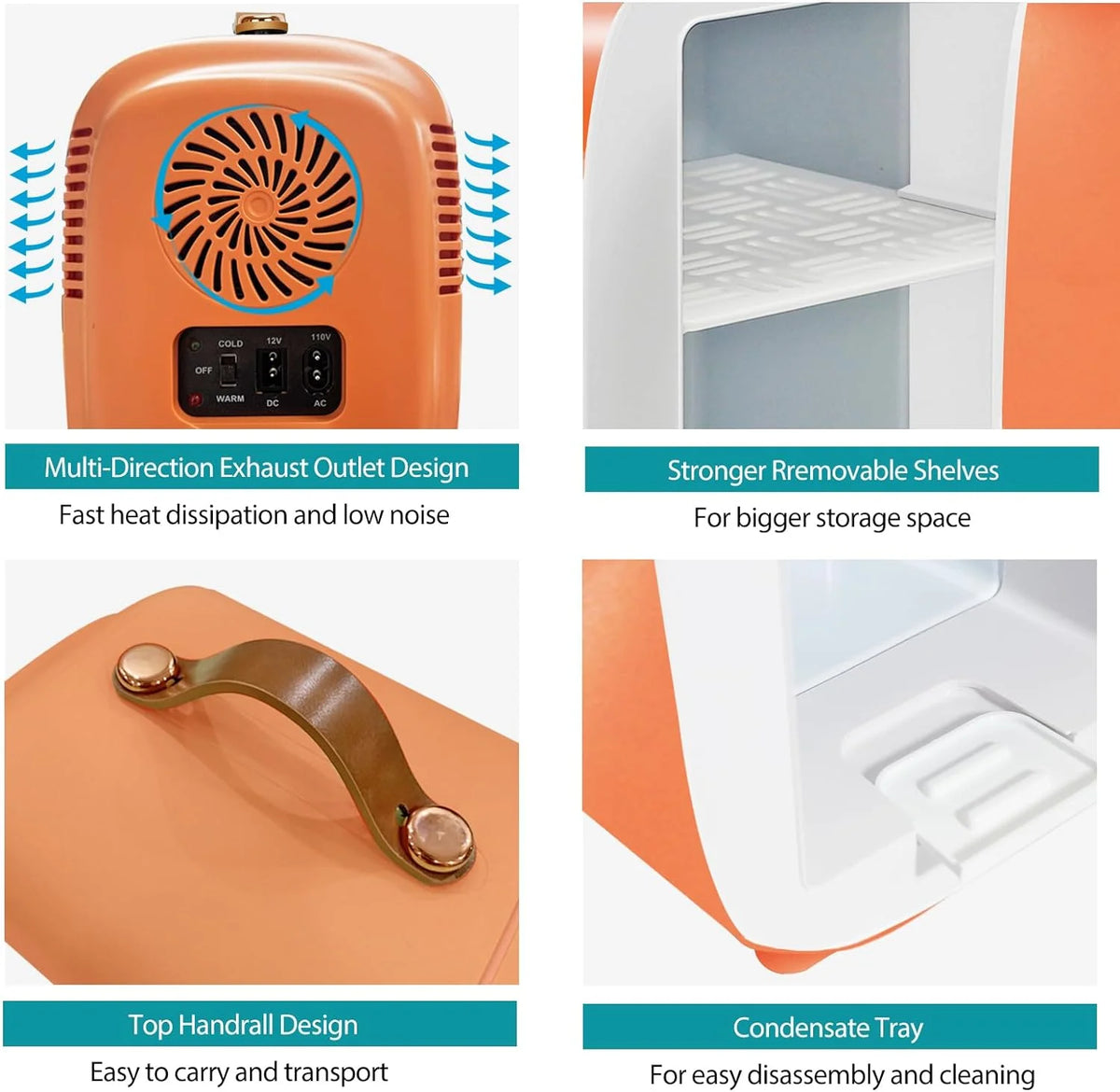 Portable Mini Fridge 6-can Mini Refrigerator N834