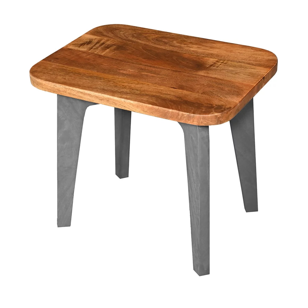20 Inch Solid Natural Brown Mango Wood Rectangular End Table G6206