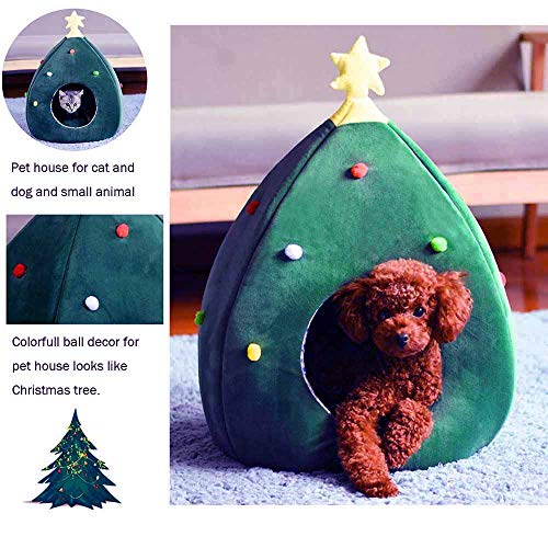 Green Christmas Cat Bed T79164