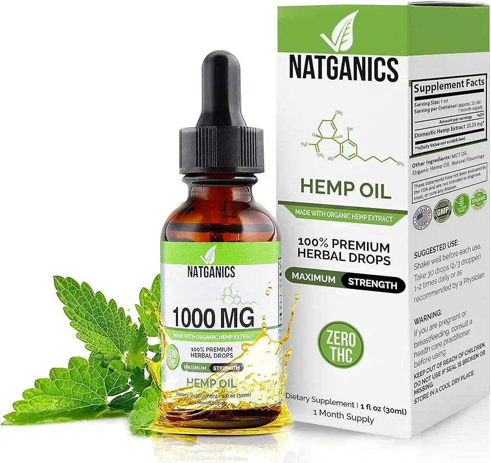 Organic Hemp Oil 1000mg Drops I71346