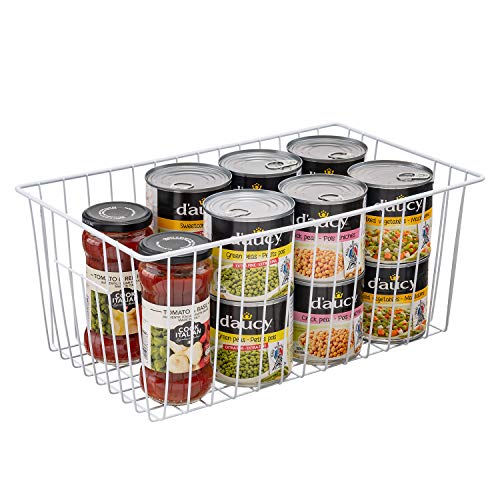 16 Inch Wire Storage Organizer Baskets with Built-in Handles O4276