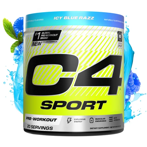 Icy Blue Razz Pre-Workout Powder 20 Servings N253353