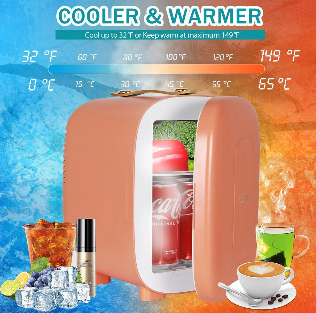 Portable Mini Fridge 6-can Mini Refrigerator N834