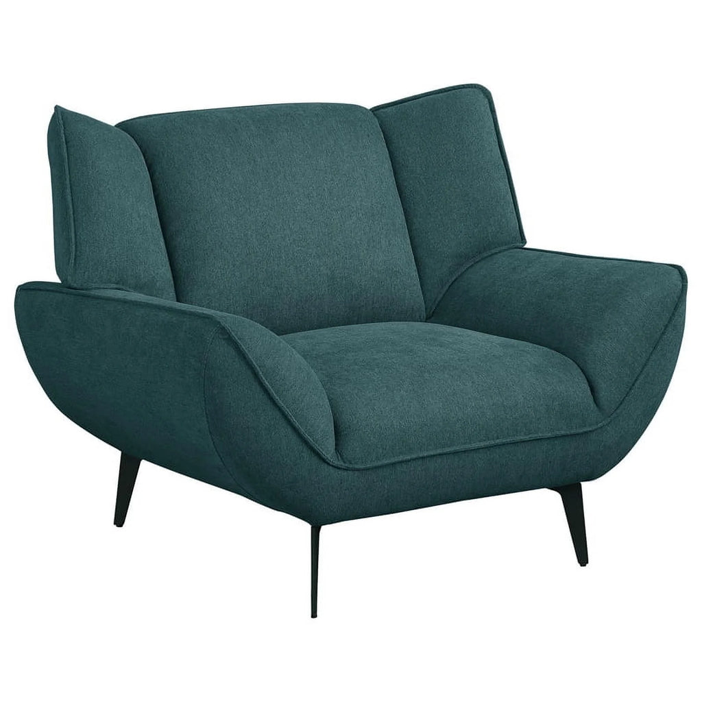 Teal Fabric Upholstered Wing Back Chair G671