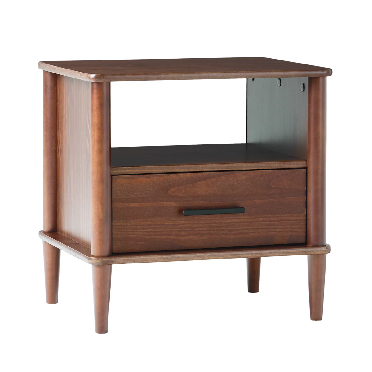 Walnut 1-Drawer Nightstand O3792