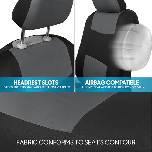 Solid Black Full Set Car Seat Covers Y83097