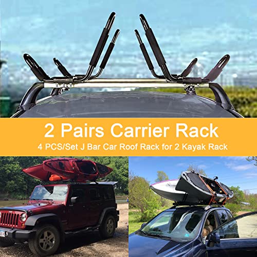 Kayak Roof Rack J-Bar Carrier Set of 4 K839866