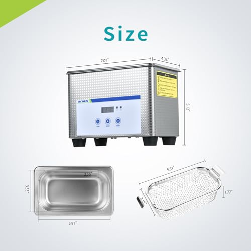 0.8L Ultrasonic Cleaner Stainless Steel Jewelry Cleaning Machine G3312