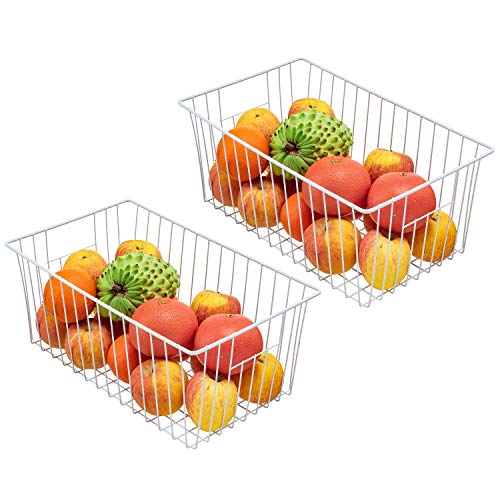 16 Inch Wire Storage Organizer Baskets with Built-in Handles O4276