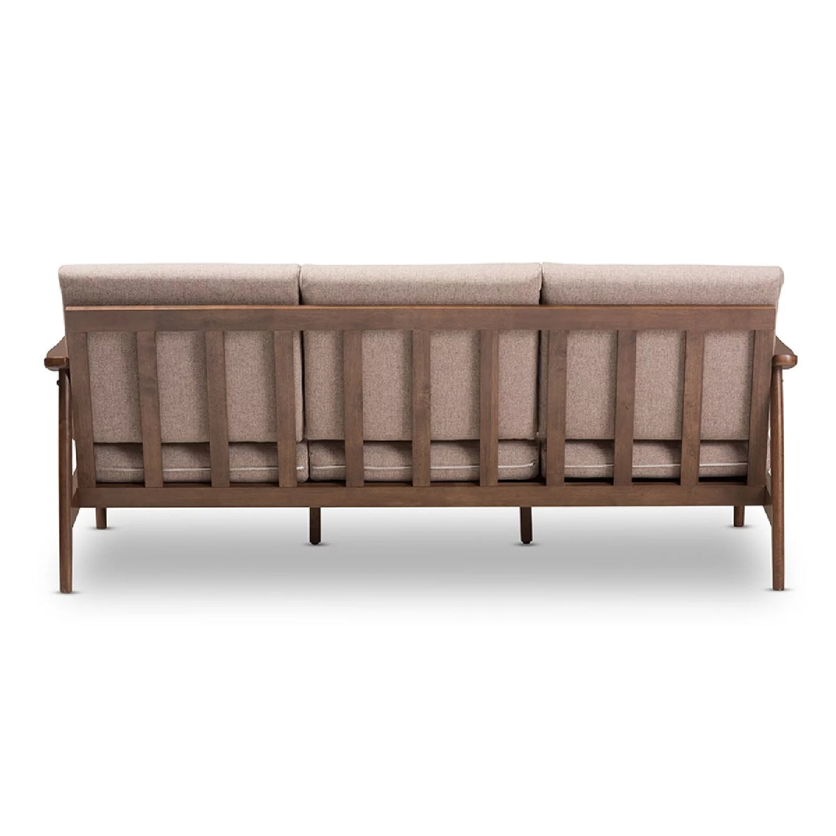 Light Brown Fabric Upholstered 3-Seater Sofa L181636