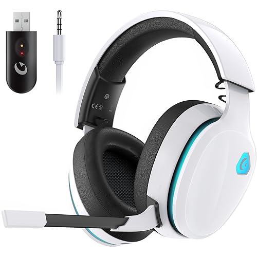 Black 2.4GHz Wireless Gaming Headphones with Noise Canceling Mic R565750