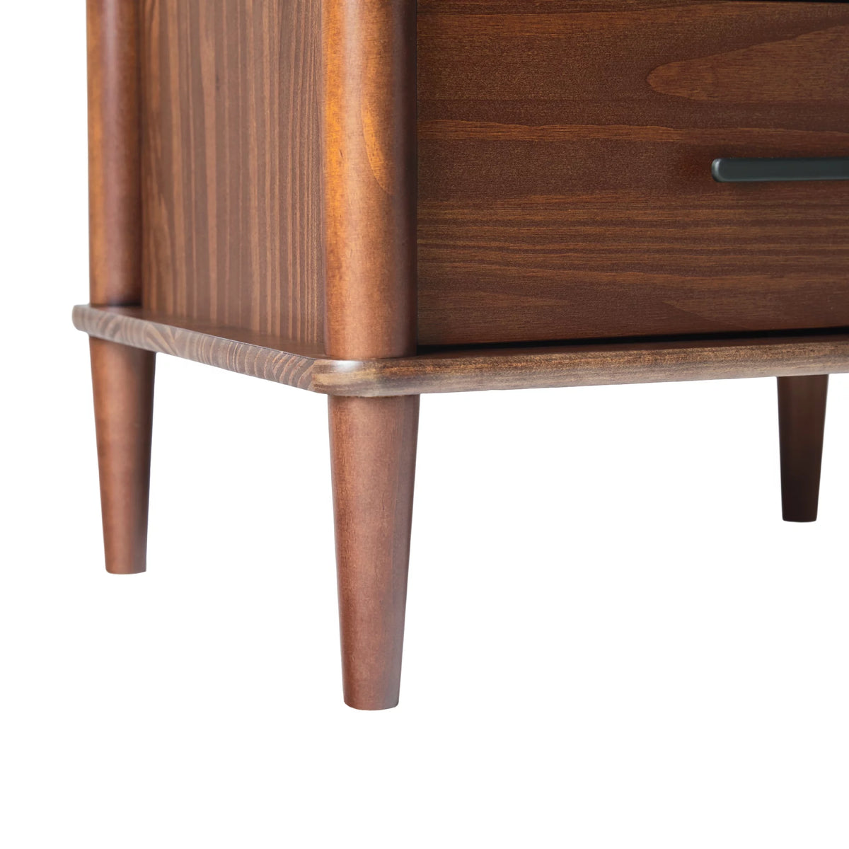 Walnut 1-Drawer Nightstand O3792