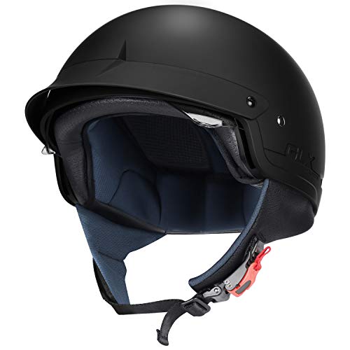 Matte Black Open Face Motorcycle Helmet Q850414