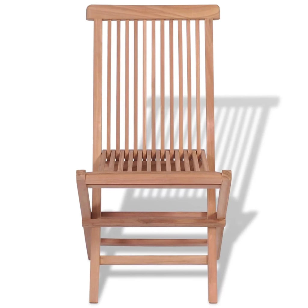 4 Piece Folding Teak Wood Dining Chairs T65396