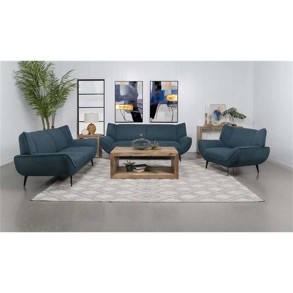 Teal Fabric Upholstered Wing Back Chair G671
