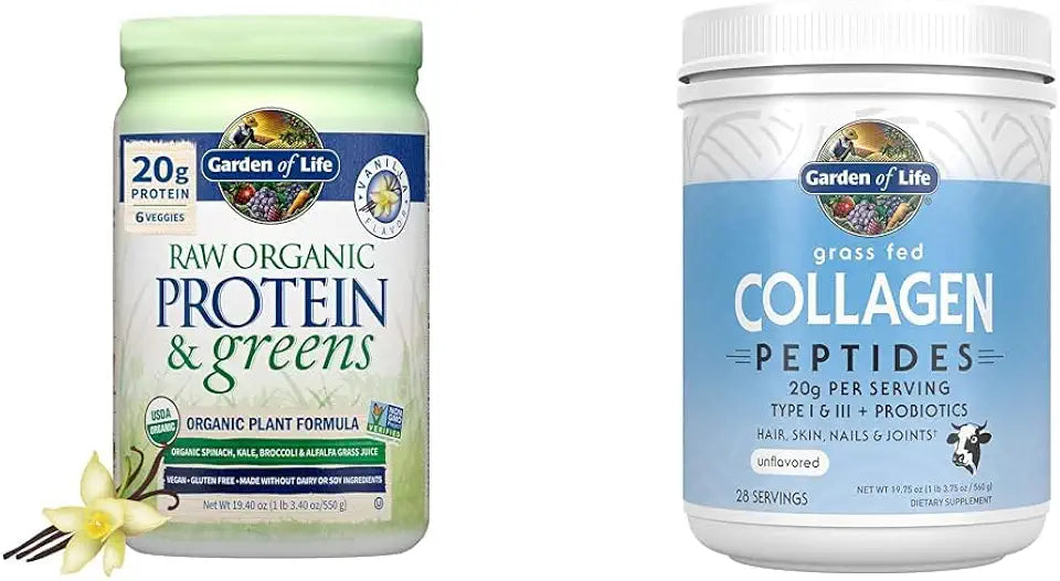 Vanilla Vegan Protein Powder & Collagen Peptides 19.75 Ounce D180053