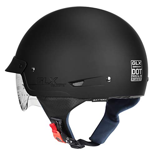 Matte Black Open Face Motorcycle Helmet Q850414