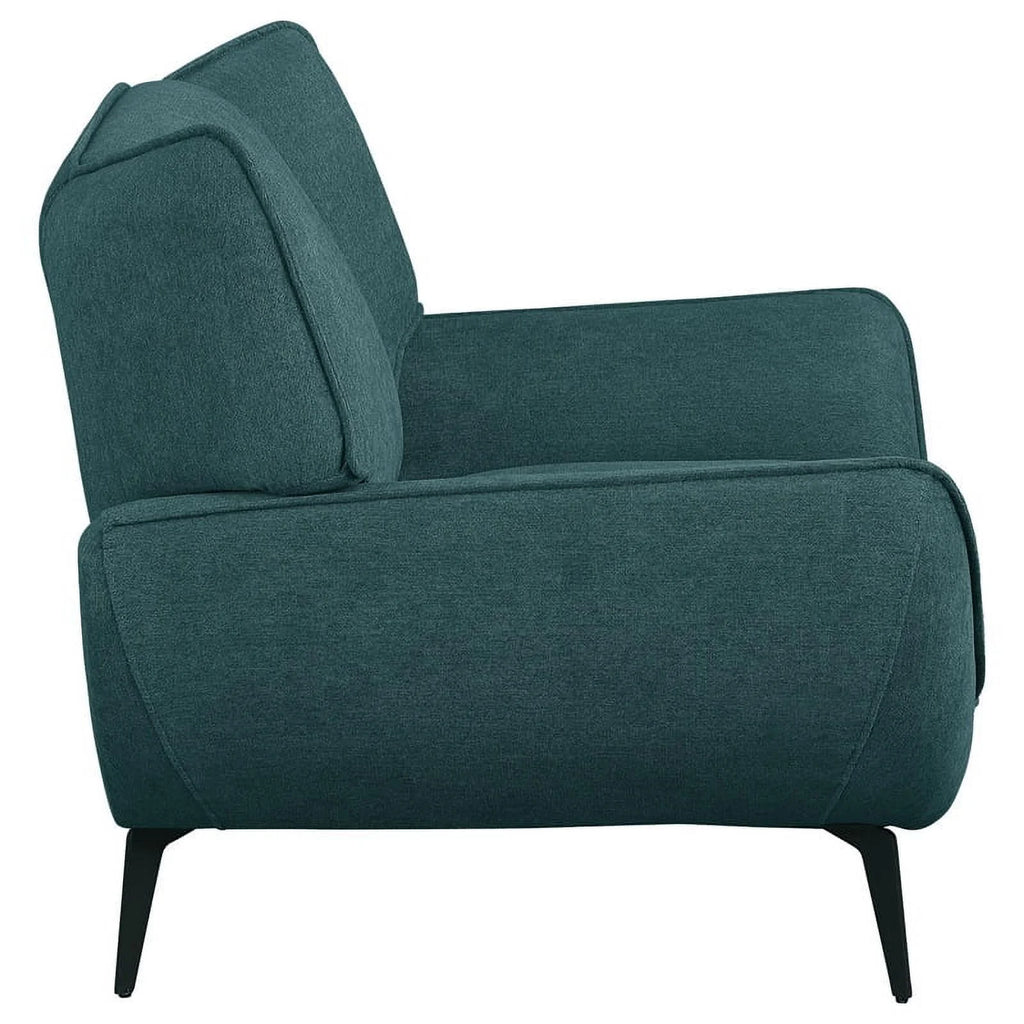 Teal Fabric Upholstered Wing Back Chair G671