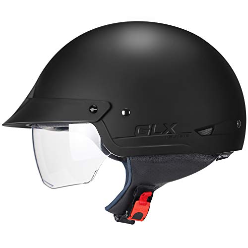 Matte Black Open Face Motorcycle Helmet Q850414