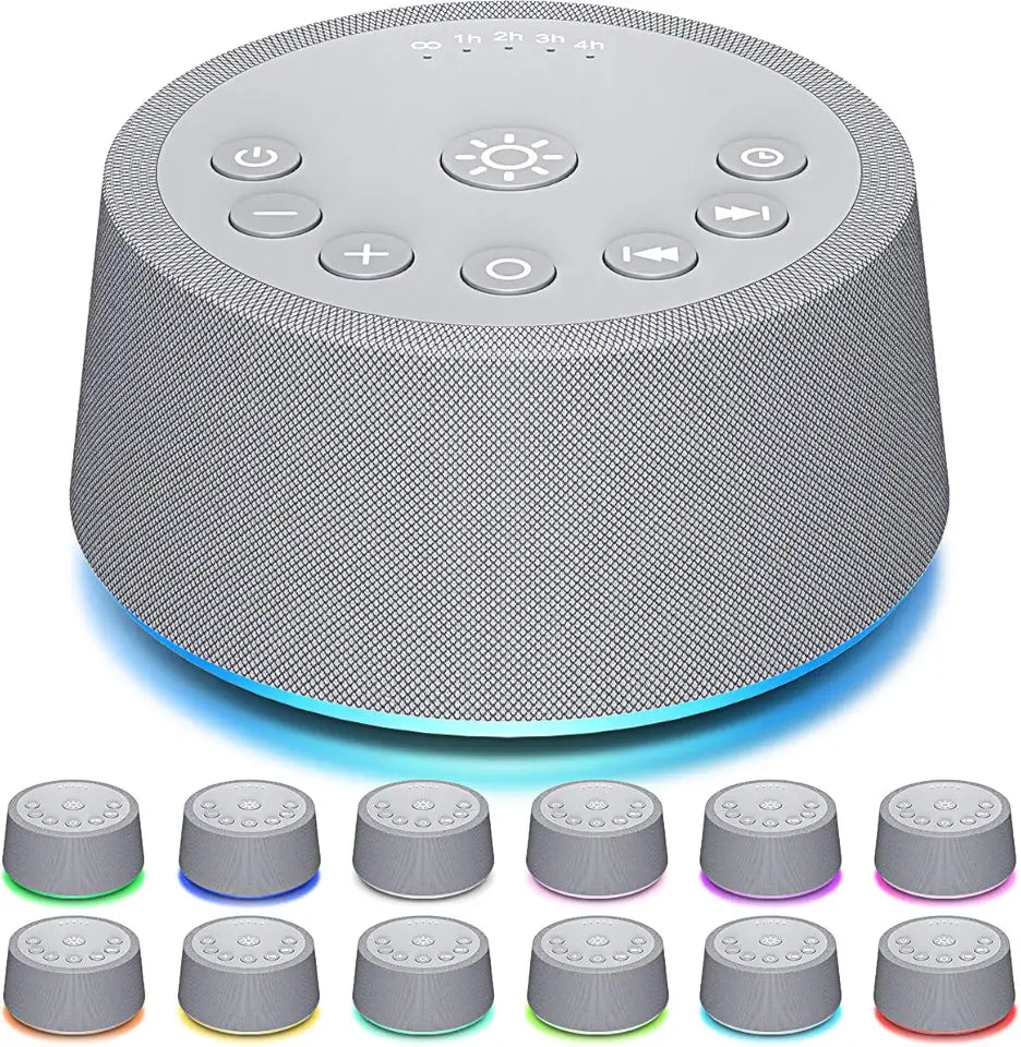 White Noise Sound Machine 32-Level Volume 30 Sounds 12 Colors Light Z8041