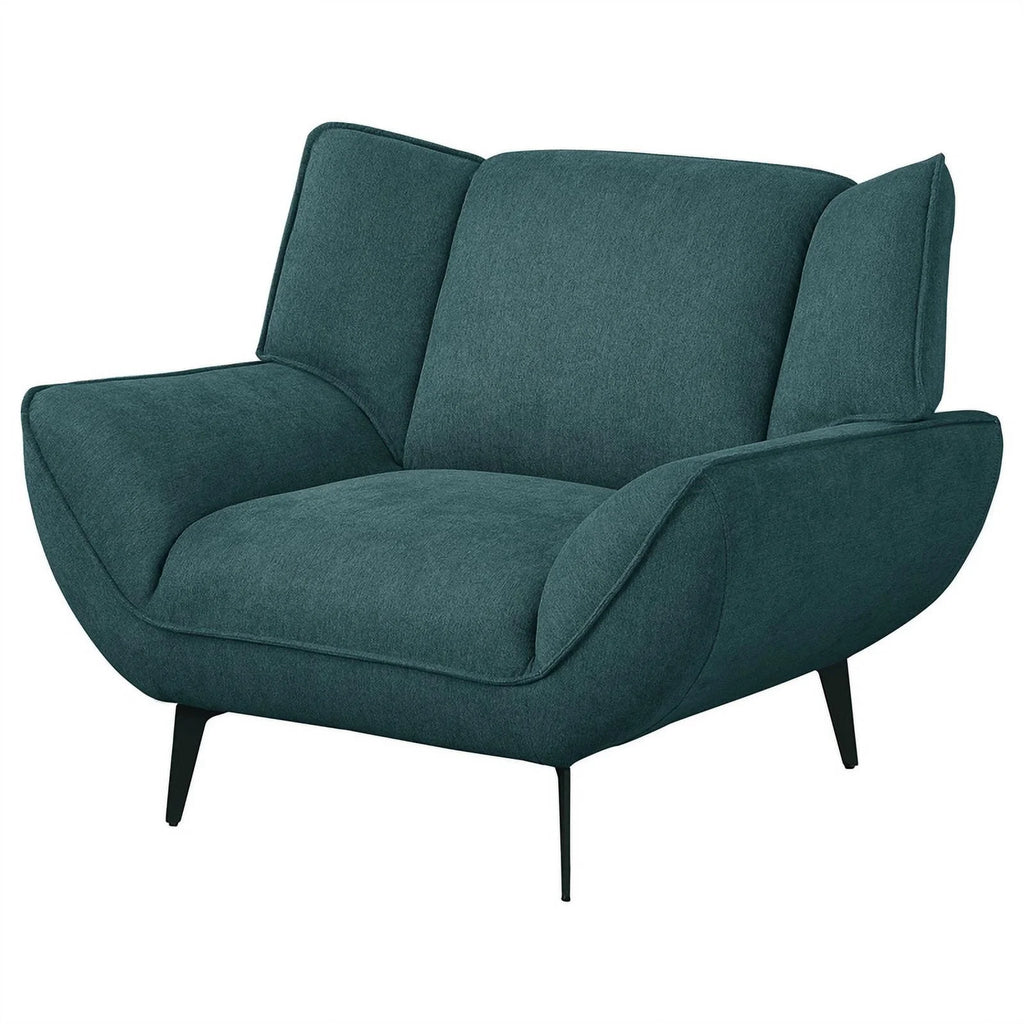 Teal Fabric Upholstered Wing Back Chair G671