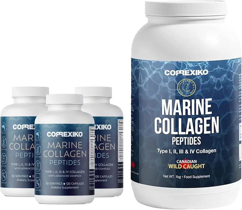 Marine Collagen Supplement Pills & Powder Bundle 3 Month Supply S26765