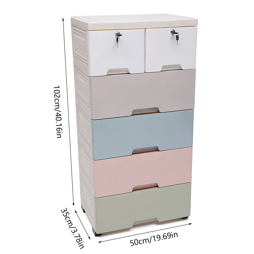 6 Drawer Storage Cabinet with Lock N583