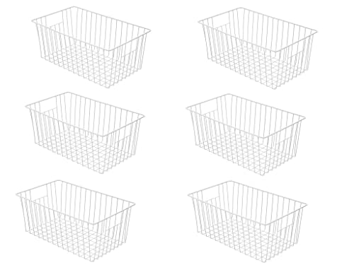 16 Inch Wire Storage Organizer Baskets with Built-in Handles O4276