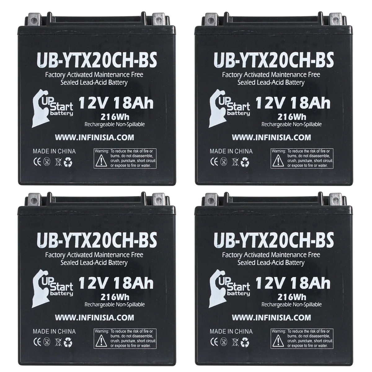 12V 18AH Maintenance Free ATV Battery U51903