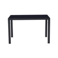 Black Metal Tempered Glass Rectangular Dining Table J917682
