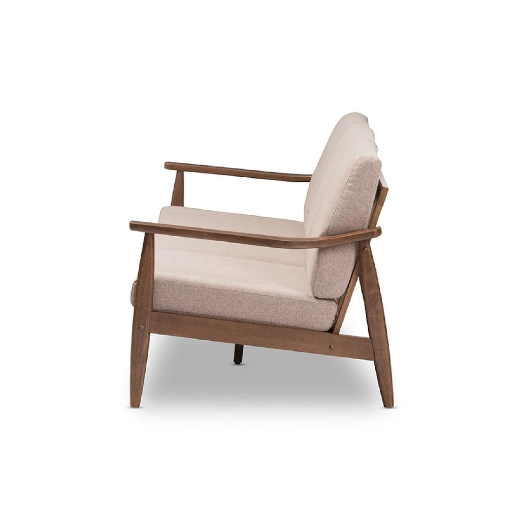 Light Brown Fabric Upholstered 3-Seater Sofa L181636