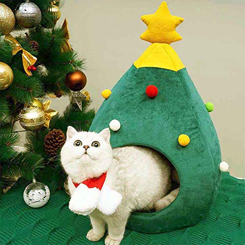 Green Christmas Cat Bed T79164