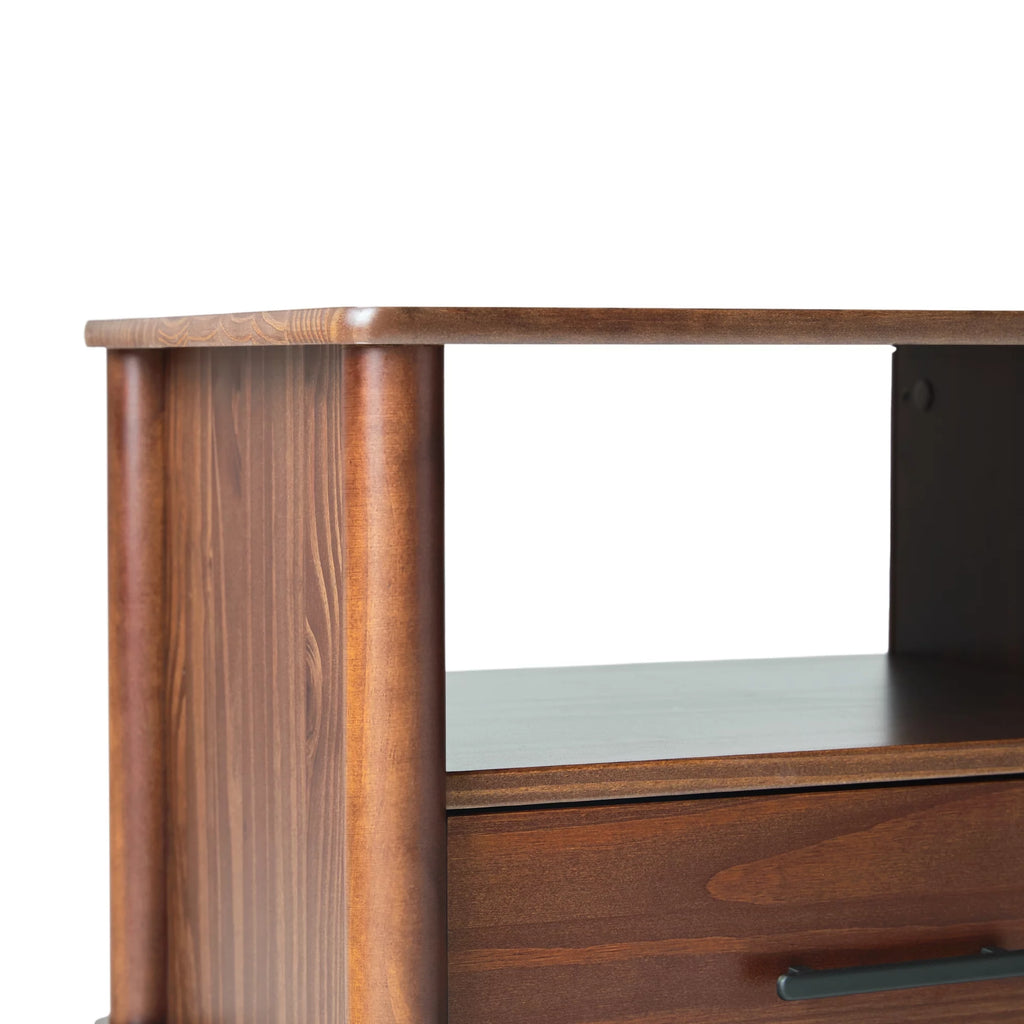 Walnut 1-Drawer Nightstand O3792