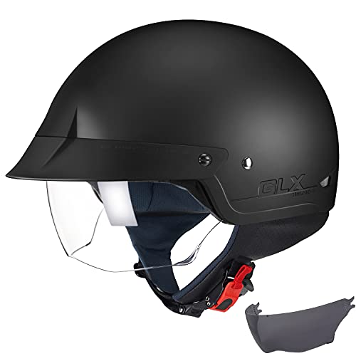Matte Black Open Face Motorcycle Helmet Q850414