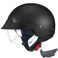 Matte Black Open Face Motorcycle Helmet Q850414