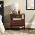 Walnut 1-Drawer Nightstand O3792