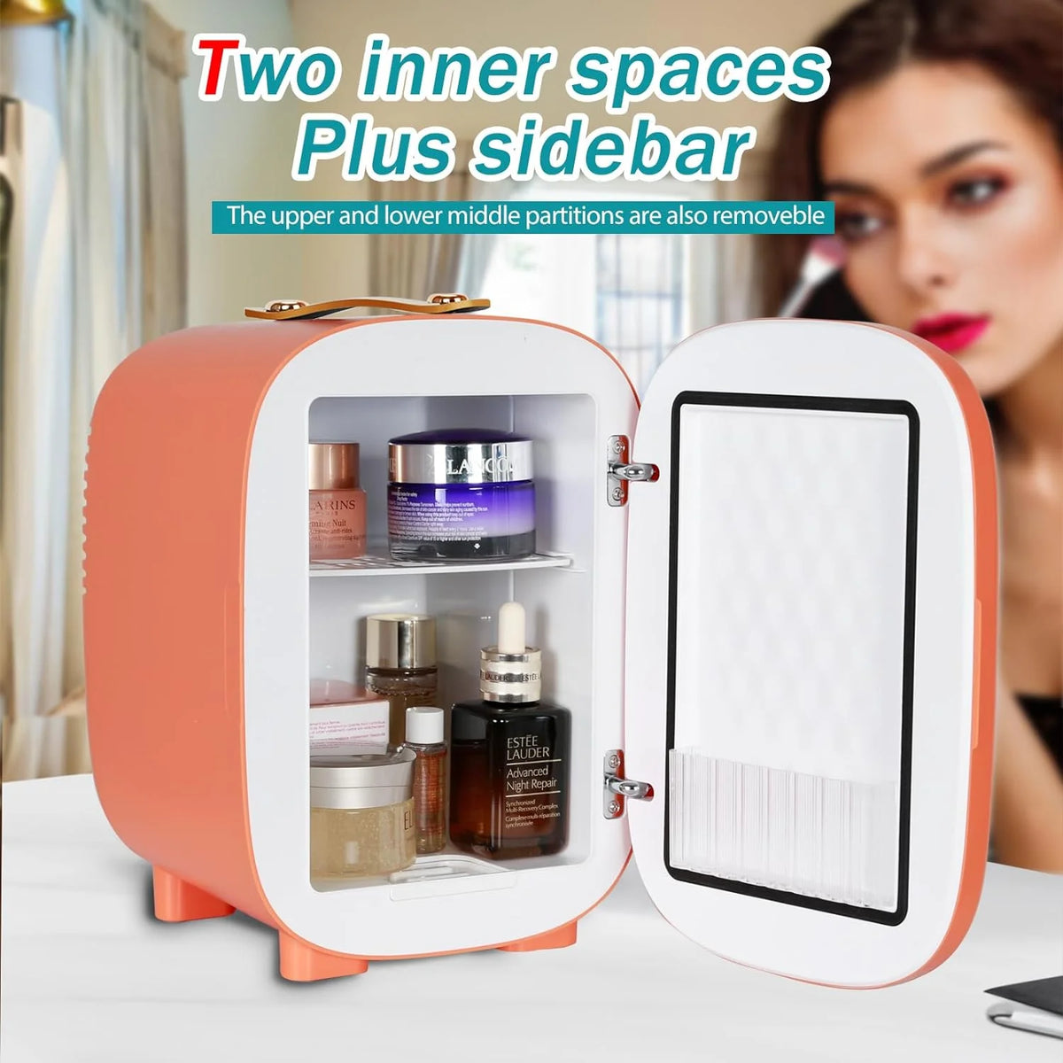 Portable Mini Fridge 6-can Mini Refrigerator N834