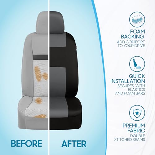 Solid Black Full Set Car Seat Covers Y83097