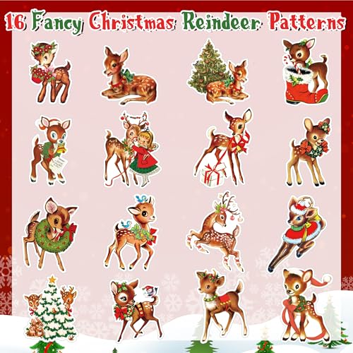 Christmas Reindeer Sticker Roll 1000Pcs E12437