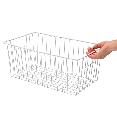 16 Inch Wire Storage Organizer Baskets with Built-in Handles O4276
